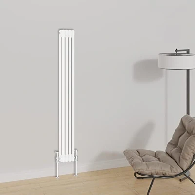 Imagen de Warmehaus Radiador vertical tradicional del diseñador de la columna 1500x200m m Radiadores centrales blancos hierro fundido panel doble
