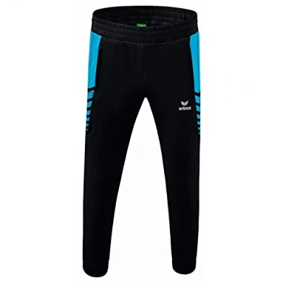 Imagen de ERIMA Niños Six Wings Worker Pantalón, Negro/Curacao, 128