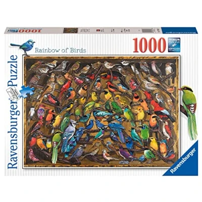Imagen de Ravensburger Puzzle: Pájaros Arcoíris, Puzzle 1000 Piezas, Puzzles para Adultos, Piezas Pegamento Enmarcar Puzzles, Rompecabezas Regalos 70x50cm
