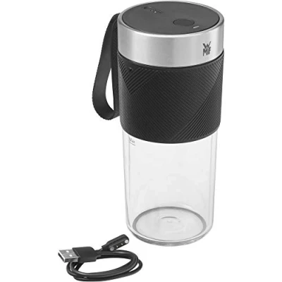 Imagen de WMF Tritan Mix on the go smoothie Batidora personal, 50 W, potencia de 20.000 rpm, en solo 40 segundos frutas y verduras, capacidad 300 ml, depósito plástico sin BPA, batería 1200 mAh