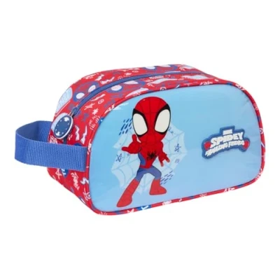 Imagen de Spidey Rescue Neceser Escolar Infantil Mediano con Asa, Infantil, Adaptable a Carro, Fácil Limpieza, Cómodo y Versátil, Calidad Resistencia, 26x12x15 cm