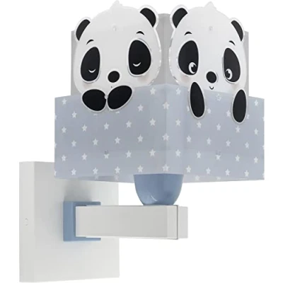 Imagen de Dalber Lámpara Aplique Infantil De Pared Panda Azul, 63169T, E27