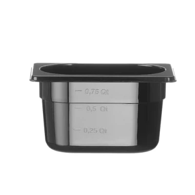Imagen de HENDI Recipiente Gastronorm 1/9 PC Negro 1 L 176x108x(H) 100 mm