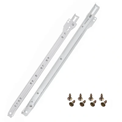 Imagen de HELPMATE Guía de desplazamiento 400 mm, 1 par 2 carriles para cajones, sistema rieles cajones y incluye material fijación
