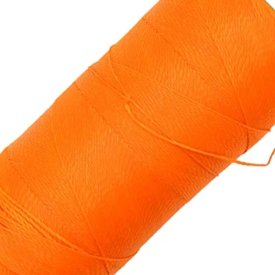 Imagen de Linhasita Bobina hilo encerado 100gr / 360 metros 0,5 mm de grosor poliester macrame 30 colores (Naranja Neo)