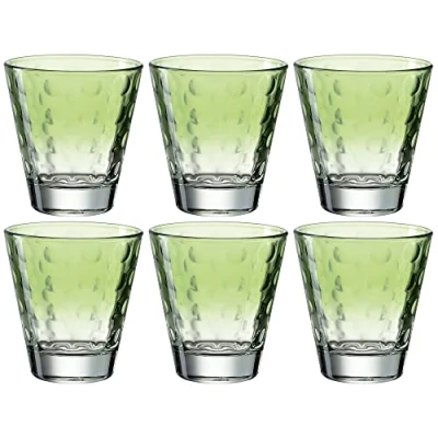 Imagen de LEONARDO HOME 025898 OPTIC Juego de 6 vasos (215 ml, cristal, verde)