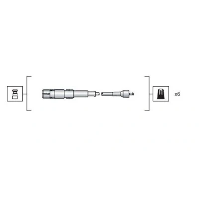 Imagen de MAGNETI MARELLI 941318111149 Juego de Cables Encendido MERCEDES BENZ: SL Cabrio, Clase C Berlina, ML