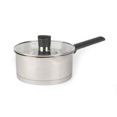 Imagen de Russell Hobbs RH01163EU Cazo Con Tapa De La Colección Excellence, 18 cm, Acero Inoxidable Y Acabado Pulido Espejo, Apto Para Placas Inducción Lavavajillas, Vidrio, Libre PFOA