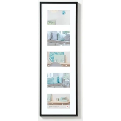Imagen de walther design KV515B New Lifestyle marco de fotos plástico, 5 10x15 cm, negro