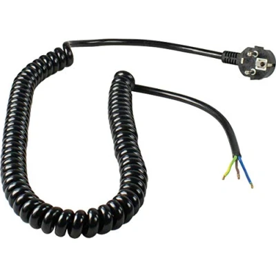 Imagen de as Schwabe 70424 Cable espiral de conexión negro Schwabe70424Conexión, 230 V