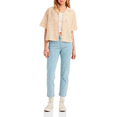 Imagen de Levi&#039;s 501 Crop Vaqueros, Blue Pattern, 28W / 28L Mujer