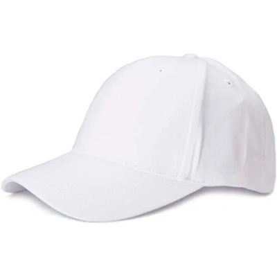 Imagen de styleBREAKER Gorra de Béisbol Unisex con Acabado Cepillado, 6 Paneles, Color Sólido, Cierre Ajustable Gancho y Bucle, 04023018, Color:Blanco