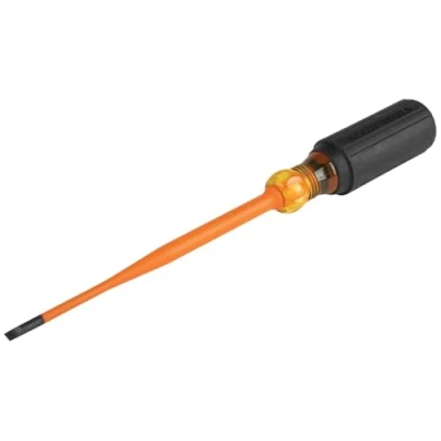 Imagen de Klein Tools 6916INS Destornillador aislado de punta delgada 1000 V, vástago redondo 6 pulgadas, gabinete 3/16 mango agarre acolchado