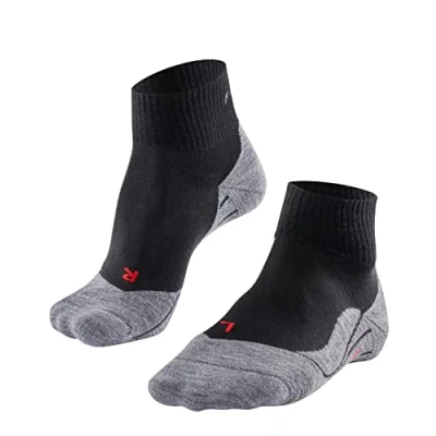 Imagen de FALKE TK5 Wander Short W SSO lana hilo funcional anti ampollas fino 1 par, Calcetines para senderismo Mujer, Negro (Black Mix 3010), 39 40