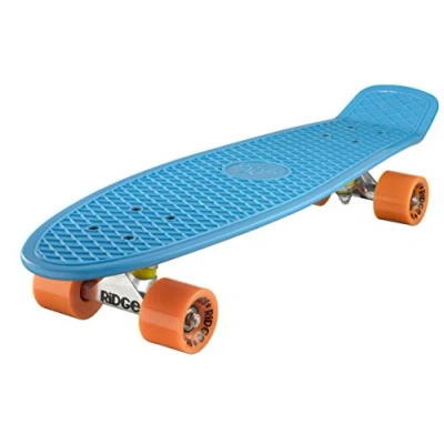 Imagen de Ridge Retro 27 Skateboards, color azul y naranja, 68 cm (28&#039;&#039;)