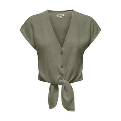 Imagen de ONLY Onlsiesta KNOT Camiseta estampada, Mujer, Talla: XS, Deep lichen green