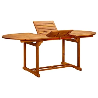 Imagen de vidaXL Mesa de Comedor Exterior Extensible y Plegable Madera Acacia Maciza