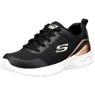 Imagen de Skechers SKECH AIR DYNAMIGHT THE HALCYON, Zapatillas para Mujer, Black Mesh / Rose Gold Trim, 36 EU