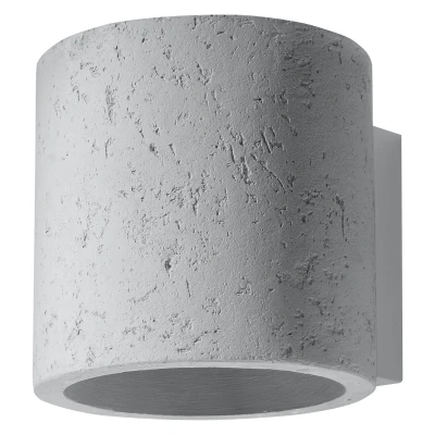 Imagen de SOLLUX lighting Orbis Downlight Lámpara De Pared Diseño Moderno, Estilo Industrial, Forma Cilíndrica, Hecho Hormigón, 1 x Bombilla G9 Reemplazable Gris, 10 12 cm