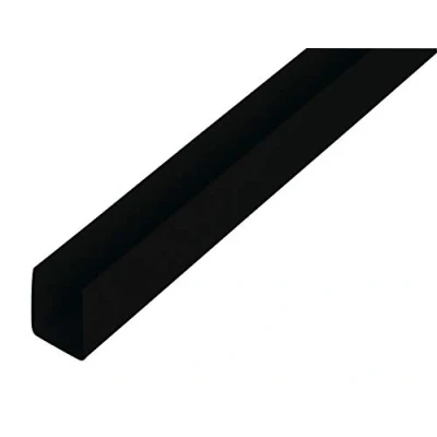 Imagen de Alberts 484606 Perfil en U, Plástico, negro, 1000 x 18 10 mm