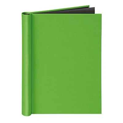 Imagen de VELOFLEX 4944341 Carpeta con clips DIN A4 Velocolor, estructura de lino, capacidad máx. 150 hojas, verde, 1 unidad
