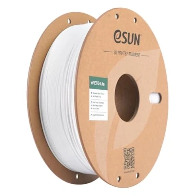 Imagen de eSUN PETG Filamento 1.75mm, de Alta Dureza, Carrete 1KG (2.2 LBS) Impresión 3D para Impresoras 3D,Blanco Sólido