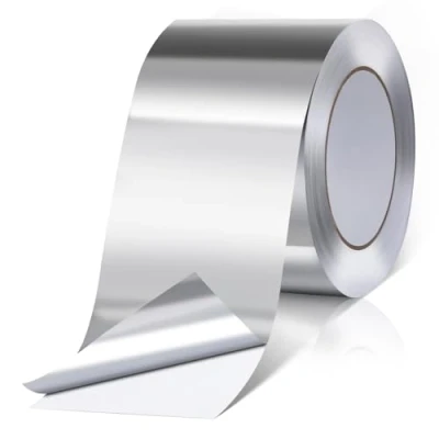 Imagen de AiQInu Cinta de Aluminio 75mm x 50m,Cinta Adhesiva Impermeable y Resistente al Calor,Cinta Selladora Metálica para Conductos Aire Altas Bajas Temperaturas