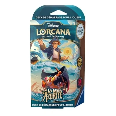 Imagen de Ravensburger Disney Lorcana TCG: Deck preconstruido 1 Jugador La Mer Azurite Ámbar &amp; Rubis, Desde 8 Años