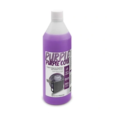 Imagen de ErrecHom Purple Cool, Fluido para Radiador Morado 20C/+106C, Anticongelante G13 con paquete de aditivos glicerina, Listo usar, 1 Litro