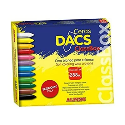 Imagen de Lapices cera dacs classbox caja de 288 unidades 12 colores surtidos