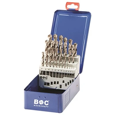 Imagen de Bohrcraft Juego de brocas en espiral (HSS G la industria láser MG13/diámetro 1 13 x 0,5 mm/25 piezas/1120 10025