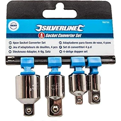Imagen de Silverline Tools 793755 Adaptadores para llaves de vaso, 4 pzas