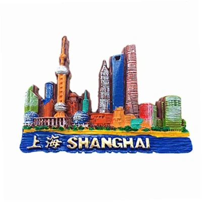 Imagen de MUYU Magnet imán para Nevera de China Shanghai 3D, decoración hogar y Cocina, Pegatina magnética Viaje, Recuerdo Regalo