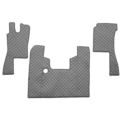 Imagen de F CORE FL18 GRAY Juego de alfombrillas suelo Ecopiel delante 3 gris