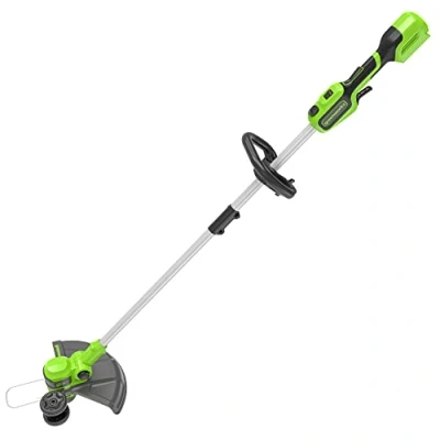 Imagen de Greenworks 24V Cortabordes a Batería con Rueda para Jardines Medianos, 33 cm Ancho de Corte, Alimentación Automática Hilo Nylon 2 mm, SIN 24 V ni Cargador, 3 Años Garantía GD24LT33