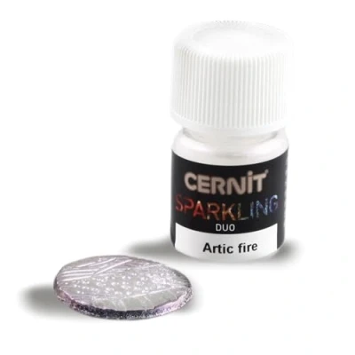 Imagen de CERNIT Polvo coloreado efecto iridiscencia Artic fire se puede mezclar Bote de 5 g CE6130002004C