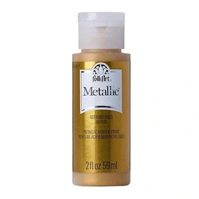Imagen de Folk Art Metallic Acrylic Paint in Assorted Colors (2 oz), 660, Pure Gold
