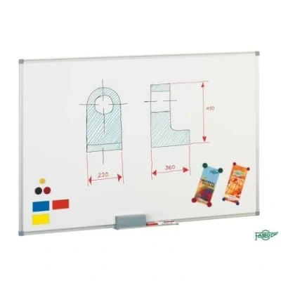 Imagen de Faibo 480048 Pizarra lacada magnética, 90 x 120 cm, color blanco