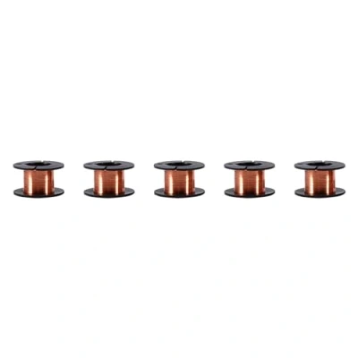 Imagen de 5 hilos esmaltados de cobre, 0,1 mm, 15 m, alambre imán, longitud bobinado esmaltado, reparación