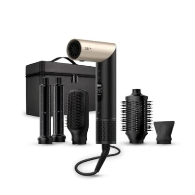 Imagen de Silk&#039;n Secador de pelo y Moldeador SilkyAir Flex 2024 Edition Multistyler, Cepillo Aire Rizador que cuida el 5 accesorios 1300 W Negro (Negro edition)
