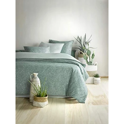 Imagen de de Witte Lietaer Coravat Juego Funda nórdica y Fundas Almohada (algodón, 260 x 240 cm, 70 cm), Color Verde