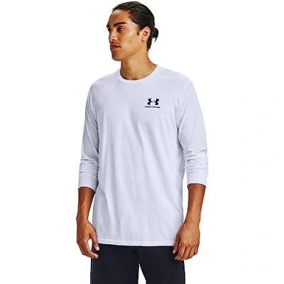 Imagen de Under Armour Sportstyle LEFT Chest Camiseta de manga larga, Hombre, Talla: XS, White/black