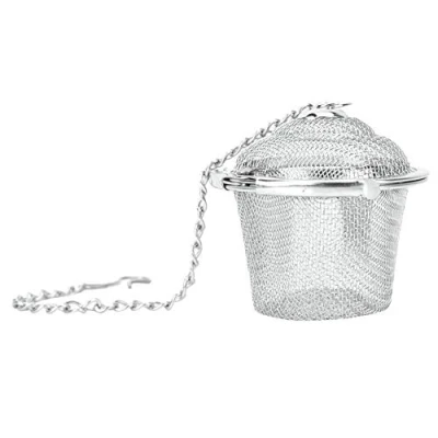 Imagen de Cesta De Malla Reutilizable Para Infusiones Té Y Café Colador Acero Inoxidable Filtro Hierbas Especias Con Cadena L