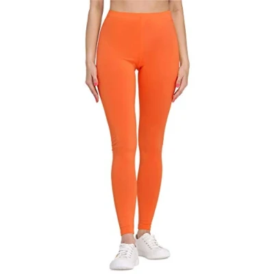 Imagen de Bellivalini Leggins Mallas Deportivas Largas en Viscosa Mujer BLV50 147 (Naranja, XS)