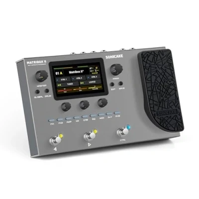Imagen de SONICAKE pedal de guitarra Procesador multiefectos con expresión Guitar Bass Amp Modeling Simulación Cabinas IR FX Loop MIDI Estéreo OTG Interfaz audio USB Matribox II