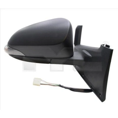 Imagen de Espejo retrovisor Tyc 336 0130 izquierda imprimado para ajuste elect. espejo, convexo, calefactable TOYOTA: Yaris III Hatchback