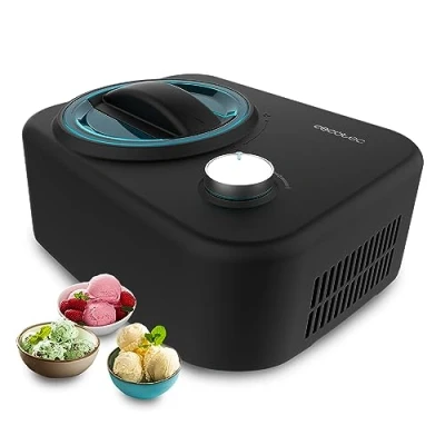Imagen de Cecotec Heladera con Compresor de 0,8 L Gelacy 800. 100 W, Máquina hacer Helados, Control Manual, Tazón Extraíble Aluminio, Helados en 60 minutos, Funcionamiento Automático