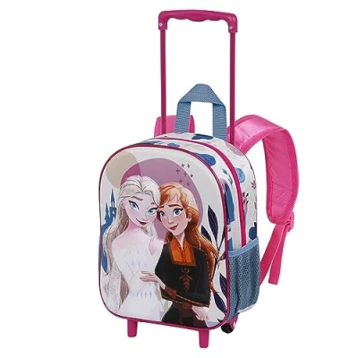 Imagen de Disney Frozen 2 Castle Mochila 3D con Ruedas Pequeña, Multicolor, 26 x 34 cm, Capacidad 12.5 L