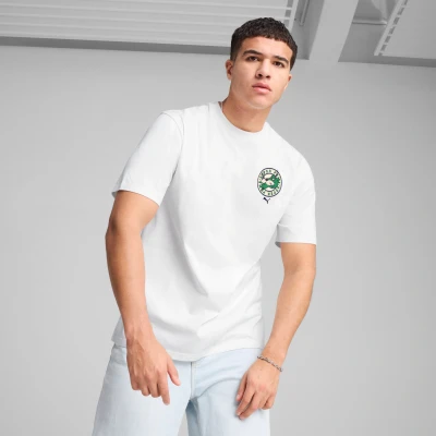Imagen de Puma Graphics Super Relaxed Camiseta estampada, Hombre, Talla: Medium, White