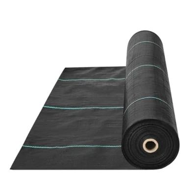 Imagen de VEVOR Tela para Control de Malezas Jardín Alta Resistencia Tejida PP Geotextil Paisajismo Vellón Malas Hierbas 1 x 50 m, 100 g/m², Negro